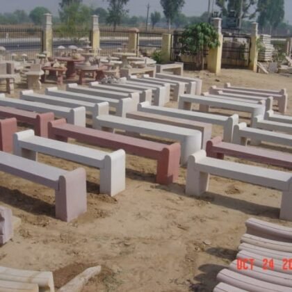 Bench in Sand Stone 3 seater